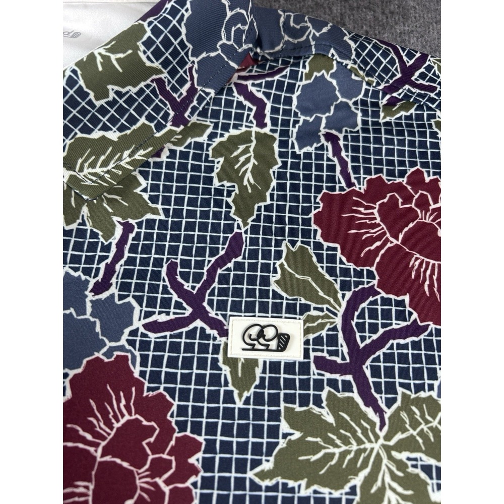 Good Good Golf Polo Shirt Men's 2XL Floral Performance Stretch Lightweight - Picture 2 of 9